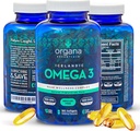 Omega 3 fiskolje 2.000 mg - høy EPA 820 mg + DHA 620 mg - 180 trippel styrke Burpless sitronflekket softgels