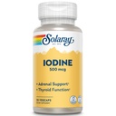Solaray Iodin 500 mcg, jodintilskudd for sunn adrenal og thyroid støtte, energi, metabolisme og fokus, Kalium jodid, vegan, 60-dagers pengene-tilbake garanti, 30 Services, 30 Vegkaps