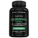 Vitale vitaminer Klorophyll piller - Body Deodorizing Supplement - laget med Spirulina, Klorella, Organic Parsley, Mint, & Aktivert Charcoal - Beseirende Odor naturlig - for kvinner og menn - 60 kapsler