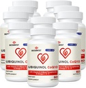 Ubiquinol CoQ10-600 mg-Softgel, Active Coq10 Ubiquinol Supplement med vitamin E & Omega 3, 6, 9, høy absorpsjon-koenzym-Q10, kraftig antioksidant for energiproduksjon, testet, 600 greve