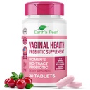 Jordens Pearl Vaginal Probiotika for kvinner - 15 x Mer Effektiv med BIO-Tract®, 3 milliarder CFU, Probiotiske og prebiotiske blanding, fremmer sunn Vaginal Odor og pH-balanse for kvinner - bare 1 tablett/dag