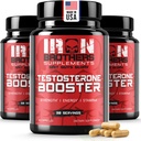 Testosteron Booster for menn - Estrogen Blocker - Supplement naturlig energi, styrke og utholdenhet - Lean muskelvekst - fremmer fett tap - Øke mannlig ytelse (3 flasker)