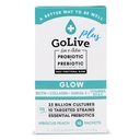 GoLive Probiotika og prebiotika for kvinner og menn Glow for skjønnhet, sukkerfri synbiotiske pulver. +25 Blion CFUs; 10 kliniske strainer for sunn, immun og digestiv helse, 10 greve (Pack of 1)
