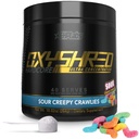 EHP Labs OxyShred Hardcore Super Dosed Pre Workout pulver - Preworkout pulver med L Glutamin & Acetyl L karnitin, energiforbedret drikke - 275 mg koffein - Sour Crawlies, 40 serveringer