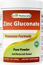 Beste Naturals sink gluconate ren pulver 1 pund