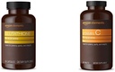 Elementer Glutathione, 500 mg, 60 kapsler, 2 måneders forsyning og vitamin C 1000mg, Vegan, 300 tabletter, 10 måneders forsyning