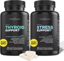 Livingood Daglig Thyroid Support Bundle - komplett Thyroid Supplement Plus Adrenal og Cortisol Støtte