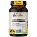 Living Alchemy Gut Helse kosttilskudd for menn og kvinner - Flora Probiotic Professional Digestion Supplement med Fermented Soybean, Prebiotika, Digestive Enzyme - Vegan, Non-GMO, 60 stk