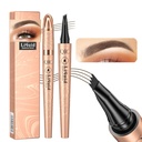 Q706 Øyebryn penn, 4 tippet, presis, langvarig, vanntett Øyebryn makeup (2#Dark Brown)