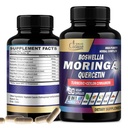 Organic Cadane Moringa Leaf med gurkemeie, Boswellia, Quercetin, Ceylon Cinnamon, Holy Basil, Ginger og svart pepper - 8in1 kosttilskudd - 90 Veggie Capsules for 3-måneders forsyning