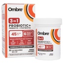 Ombre 3-i-1 Probiotiske, prebiotiske og postbiotiske for Digestive Helse & Gut Helse - 45 milliarder CFU - Bleating, Bloating and Gas Relief - Metabolic & Immune Support for kvinner & menn, 30 dagers Supply