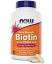 NOW Foods Ekstra styrke Biotin 10 000mcg / 10 mg - 200 teller - hår, hud, negle - Supplement for menn og kvinner - B7 vitamin - vegetarisk, vegan, ikke-GMO