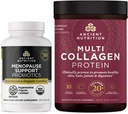 Gamle ernæringsregenerative organiske sertifiserte probiotika for Menopause, 60 greve + Multi collagen Protein Powder Unflavored, 45 Serveringer