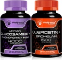 WELLNESS LABSRX Glukosamin Chondroitin MSM  Qu Quercetin med Bromelain Capsules