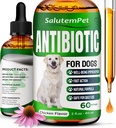 Naturlige antibiotika for hunder | Hunde Antibiotika for infeksjon, hoste, og allergier | Hunde UTI behandling Antibiotika for alle avler | Herbal Supplement med kylling flavor | 2 Oz