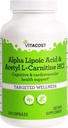 Vitacost Alpha Lipoic Acetyl L-karnitin HCl - 1.600 mg per porsjon - 240 kapsler av Vitacost Brand