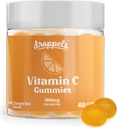 Droppels Vitamin C Gummies, 180 mg – Vegansk, Pectin Plant-basert immunstøtte Booster Supplement - Tangerine Flavor, 60 greve (1-måneders forsyning)