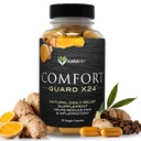 KaraMD Comfort Guard X24 | Joint & Movement Support Supplement | Turmeric Curcumin, Boswellia & Ginger | Ease Muskel Discomfort & Joint Stiffness | Ikke-GMO, Glutenfri & Veganvennlig (30 Serveringer)