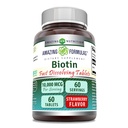 Amazing Formler Biotin 10 000 mikrog | Raske oppløsningstabletter | Ikke-GMO | Glutenfri Supplement | laget i USA (Strawberry | 60 greve)
