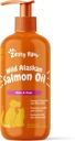 Zesty Paws Wild Alaskan Salmon Oil for hunder og katter-hud og coat støtte, Omega 3 Supplement for kjæledyr, 16oz, Pump Top