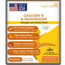 Kalsium Magnesium D3 Topical Patchs for menn og kvinner - En måneds forsyning - USA Laget av Live to Shine