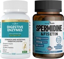 800 mg Digestive Enzymer for menn og kvinner + Spermidin & Fisetin Supplement - 20 mg 98% Spermidin 3HCL