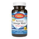 Carlson - Maksimal Omega Minis, 1000 mg Omega-3s, hjertefunksjon, Brain Support & sunn aldring, sitron, 60 mini softgels