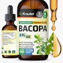 BIO KRAUTER Bacopa Monnieri Drops - Brain Support Brahmi Supplements - flytende Bacopa Supplements - alkohol og sukker gratis - Vegan 2 Fl.Oz.