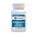 Pålitelig-1 Laboratories Guaifenesin 400 mg Caplets Cough og Mucus Relief | Forventning for bryst kongestering | 60 kapler
