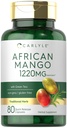 Carlyle African Mango Supplement 1220mg ® 80 kapsler | med grønn te ekstrakt | Ikke-GMO, Glutenfri