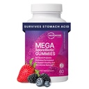 Microbiome Labs Spore Basert Probiotic Gummies for kvinner, menn og barn - MegaSporeBiotic Gummies - 4 Bacillus Probiotika for digestive helse & mikrobiom støtte - Berry Flavor (60 Gummies)