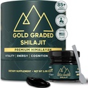 Shilajit Resin ® 500mg høy styrke, Shilajit ren Himalayan Organic, 85+ Spor Mineraler & Fulvic Acid ® Shilajit for energi og immunstøtte ® Gold Grade Shilajit, Shilajit for menn og kvinner ® 30g
