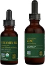 Global Healing Center - Vitamin B12 og organisk sink flytende kosttilskudd Kit - langvarig energi, immunsystem øke, hormonbalanse