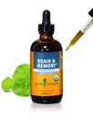 Herb Pharm hjerne og minne flytende urteformula med Ginkgo for minne og konsentrasjon, 4 Fl Oz