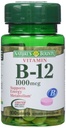Vitamin B12 av naturens Bounty, vitamintilskudd, støtter energimetabolisme og nervesystem helse, 1000mcg, 100 tabletter