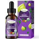 Phytoral Organic Ashwagandha flytende dråper for voksne - Potent flytende Ashwagandha Root Extract for energi og Mood Support - Tinkture Vegansk Ikke-GMO Gluten & alkohol-fri (120 Serveringer)