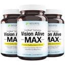 Holistisk helse Labs Vision Alive Max med 8 naturlige ingredienser Lutemax® 2020, Bilbær, Blåbær, c3g fra Black Currant, Maqui Berry, Saffron og Astaxanthin (30 greve)