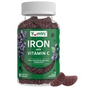 Iron Gummies Supplement med vitamin C – 10 mg jern Supplement – Great-Tasting Gummies Grape Flavor – støtter immunhelse og hjelper med jernmangel – Vegan, Kosher, Non-GMO – 60 Count