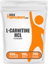 BulkSupplements.com L-Carnitine HCl pulver - karnitine Supplement, karnitine pulver, L-karnitine 500mg - ikke-flavorert og glutenfri, 500mg per servering, 100g (3,5 oz) (pakke av 1)