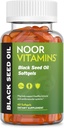 Noor vitaminer Halal Svart Seed Olje Kapsler, Halal Vitaminer, 1000 mg Svart Seed Olje fra Nigella Sativa, Thymoquinon, Ikke-GMO, Glutenfri, 60 Count