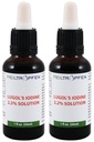 2X 2,2 % Lugols iodinløsning 2x1 fl Oz - 2x30 ml farmasøytiske grader ingredienser | Lugols løsning laget med jodin og kalium jodid | sett med to flasker | Heiltropfen®