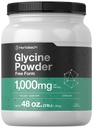 Horbäach Glycine pulver 3 lbs | Gratis skjema Supplement | Unflavored pulver | Vegetarisk, ikke-GMO, Glutenfri