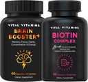 Vitale vitaminer Brain Booster Plus + Biotin komplekse kapsler