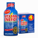 Vitamin Energi B12 11 000% Ekstra Styrke Energi Shot Açaí Pomegranat 4 Pack, 260 mg Naturlig Koffein, B12 & B6, Nootropisk Fokus, Vitalitet, Null Sukker, Glutenfri, Vegan, Kosher, 1,93 fl oz