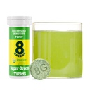 8Greens Supergreens Tabletter Super Greens Powder Superfood Tablett, Metabolisme Immunitet & Fokus, Daglige Grønne Effervescent Tabletter, Økologisk: Aloe Vera, Spirulina, Klorella, Lemon Lime, 10 Serveringer