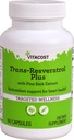 Vitacost Trans-Resveratrol Plus -- 60 Vegetariske kapsler