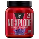 BSN N.O.-XPLODE Pre Workout pulver, energitilskudd for menn og kvinner med kreatin og Beta-Alanin, Flavor: Grape, 30 Serveringer