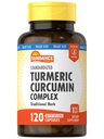 Sundance Turmeric Curcumin Complex | 120 Kapsler | med svart pepper ekstrakt | Tradisjonell urt | Ikke-GMO og Glutenfri Supplement