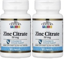 21st Century Healthcare Zink Citrat tabletter 50 mg, 60 greve (pakke på 2)