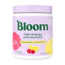 Bloom Nutrition høy energi pre trening med Beta Alanine, Ginseng og L Tyrosin for Amino energi, Naturlig koffein pulver fra grønn te ekstrakt, keto, sukkerfri drikk blanding, bringebær lemonade